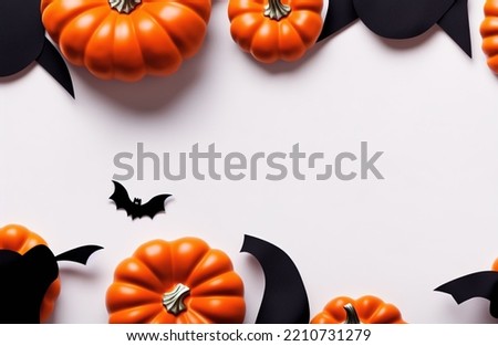 halloween pumpkin set on white background