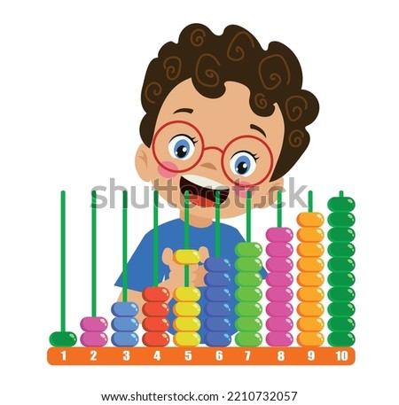 cute playing with bead abacus