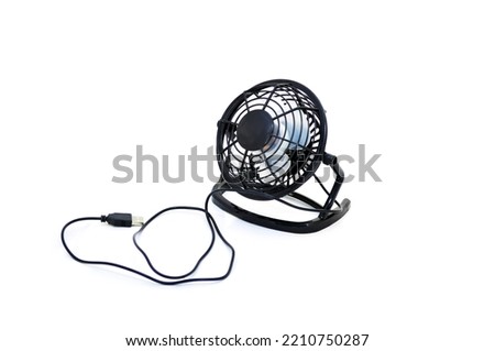Desktop small fan of black color