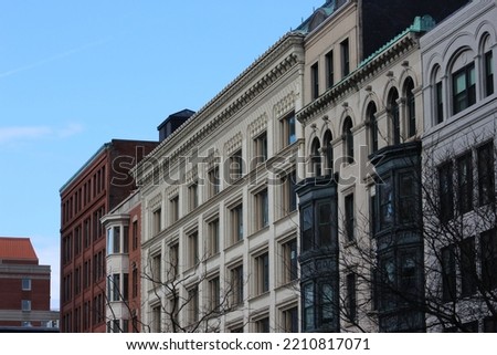 Boston City Street View 2, Historic Buildings