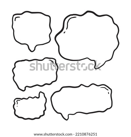 hand drawn speech bubbles clip art 