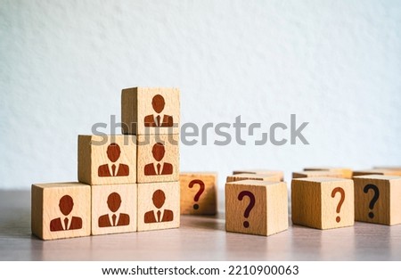 Hiring employees up to the optimal size number of employees. HR recruitment of personnel. Human resources. Labor market. Search for people for new vacancies. Lack and shortage of qualified specialists Royalty-Free Stock Photo #2210900063