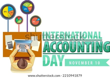 International Accounting Day Logo Design illustration