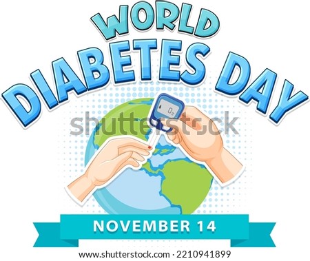 World Diabetes Day Poster Design illustration