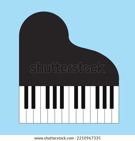 Piano keyboard  the concept of musical instruments. Piano icon. Piano symbol vector.
