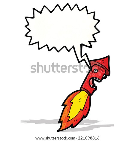 cartoon firework rocket