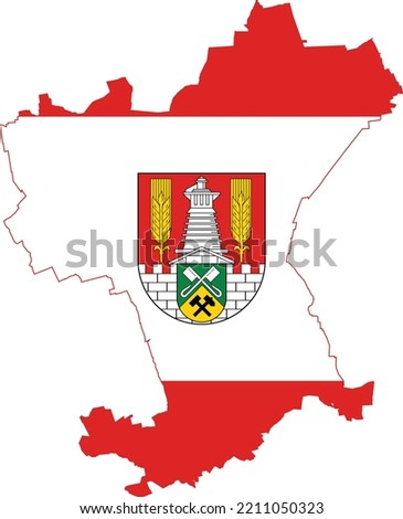 Simple flat vector flag map of the German regional capital city of SALZGITTER, GERMANY