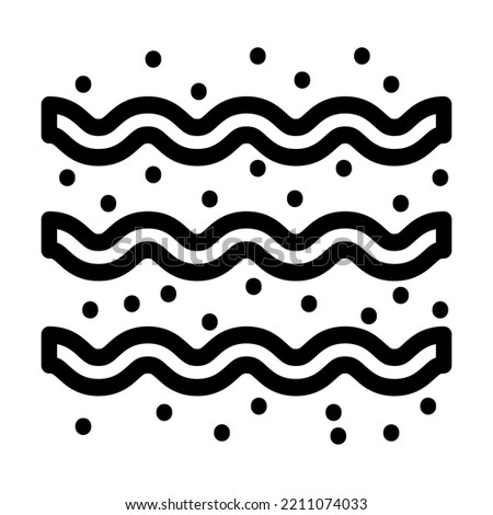 air wave line icon vector. air wave sign. isolated contour symbol black illustration