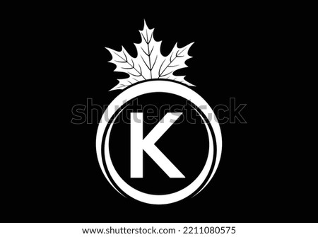 Maple Leaf On Letter K Logo Design Template. Canadian Business Logo, business, and company identity
