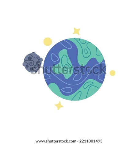 Earth vector illustration isolated on white background