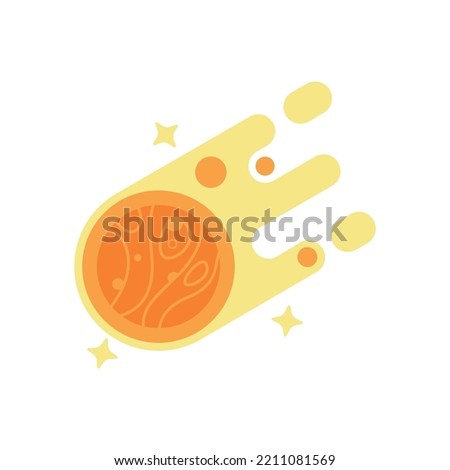 Comet vector illustration isolated on white background