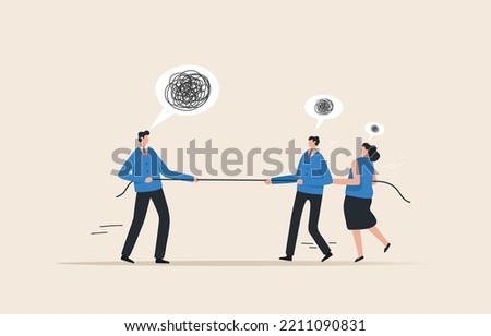 Dealing With a Difficult Boss. Collective Bargaining, between boss and subordinates. agreement between two or more parties employees. Tug of war. Royalty-Free Stock Photo #2211090831