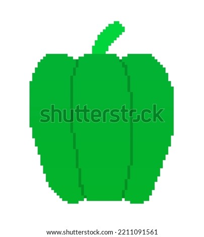 Pixel art Clip art of Green Pepper