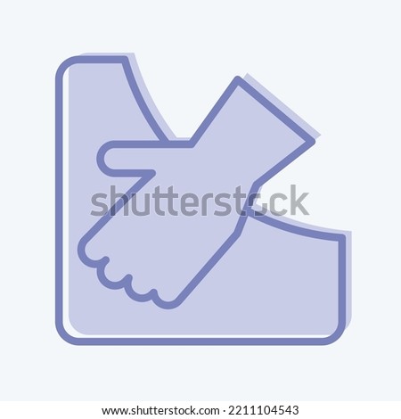 Icon Hand Warmer Pocket. suitable for sportswear symbol. two tone style. simple design editable. design template vector. simple illustration