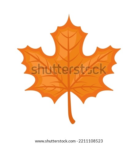 Maple Leaf Sign Emoji Icon Illustration. Autumn Fall Vector Symbol Emoticon Design Clip Art Sign Comic Style.