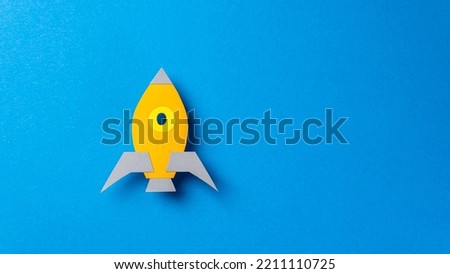 Startup idea. Rocket launch, ship 