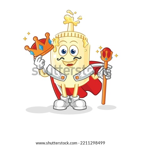 the mayonnaise king vector. cartoon character
