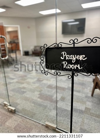 Invitation into a room of peace for prayer