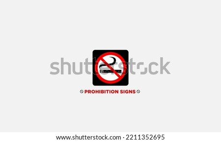 Prohibition signs vector logo design