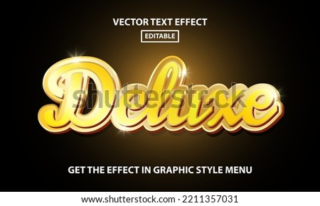 Deluxe editable 3d text effect style Royalty-Free Stock Photo #2211357031