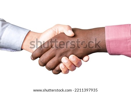 Black Lives Matter, White Hand with Black Hand in white Background, Symbolic picture showing that we are stronger together