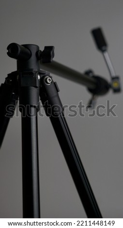 photographic support. tripod for shooting landscapes and time lapses. camera mount tripod screw.