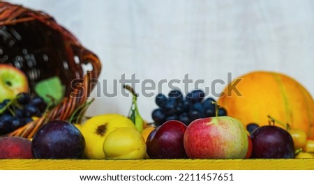                                All kinds of fruits are summer fruits on the table