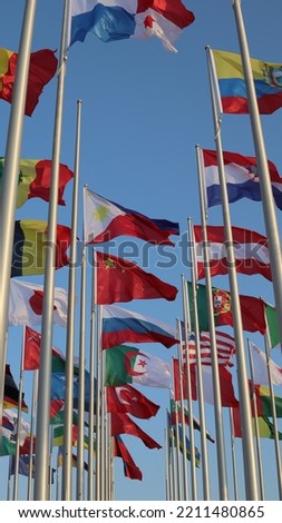 Flag of the different countries 