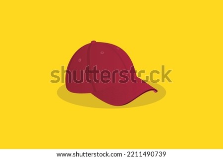 Baseball cap, Sports cap vector icon illustration. Sport icon design concept. Sports and recreation, Sports cap, Summer season, Eyes protection, Headdress, Headpiece, Headwear.