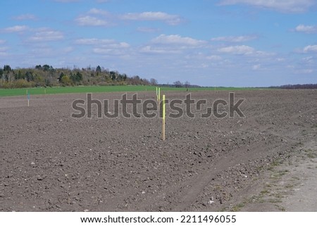 Pictures of the landscape at the beginning of construction work A143 in Sachsen-Anhalt  