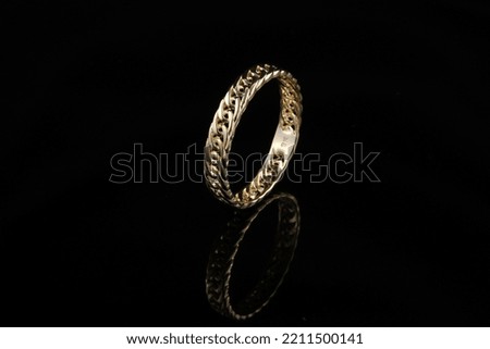elegant gold jewelry with black background
