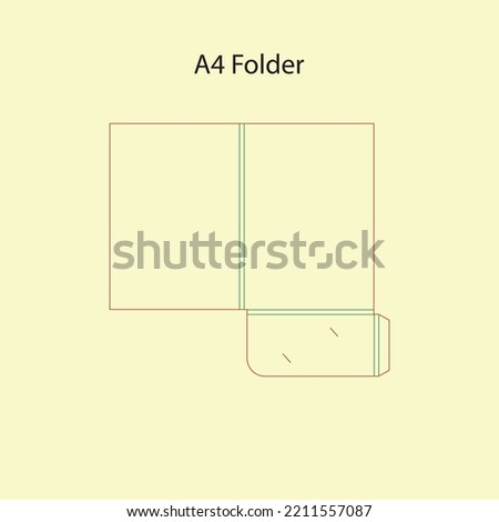 A4 Size folder die cut with spine