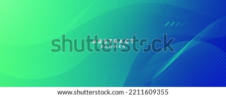 Abstract Green Fluid Banner Template. Modern background design. gradient color. Dynamic Waves. Liquid shapes composition. Fit for banners Royalty-Free Stock Photo #2211609355
