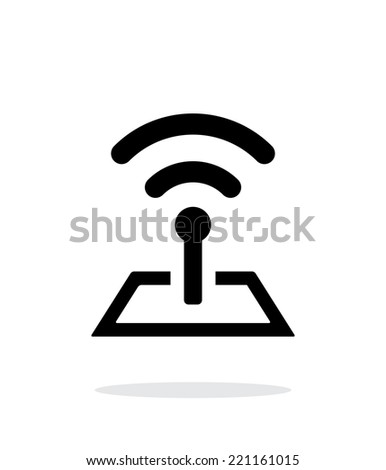 Radio tower base icon on white background. Wireless technology. Vector illustration.
