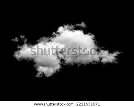 realistic cloud overlays on black background. sky overlay on black background. clouds isolated on black background. Royalty-Free Stock Photo #2211631071