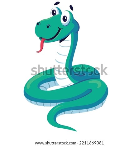 king snake cute graphic design vector illustration concept