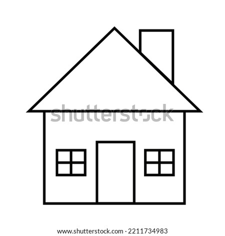 House Clip Art Black and White Ilustration Image