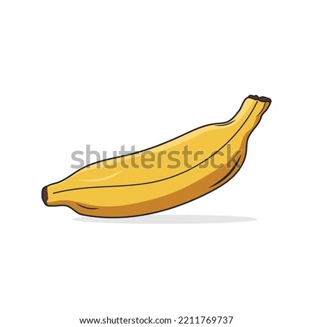 Banana isolated on a white background. Banana icon. Fresh fruit. Healthy lifestyle