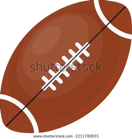 Brown Rugby Ball Vector Illustration Graphic