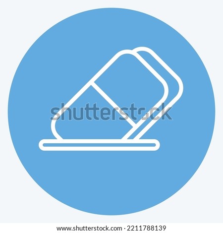 Icon Eraser. suitable for Paint Art Tools symbol. blue eyes style. simple design editable. design template vector. simple illustration