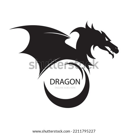 Dragon icon logo illustration vector