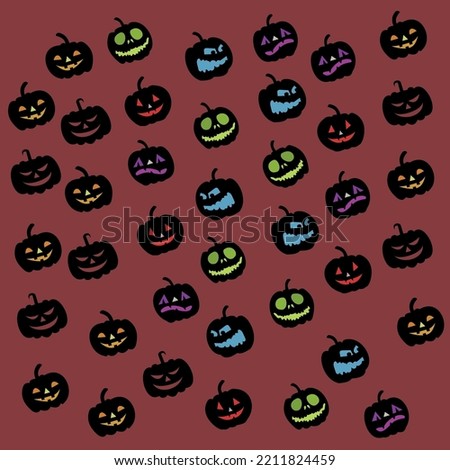 Evil pumpkins. Pattern for your Halloween decorations.
