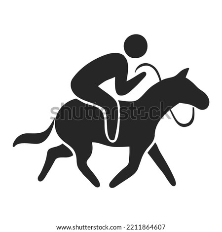 Hand drawn Horse riding vector illustration