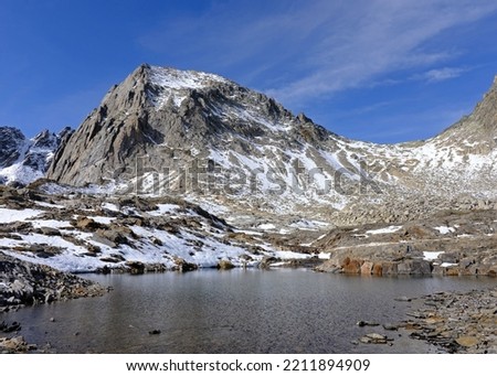 Alpine lake scene in Switzerland