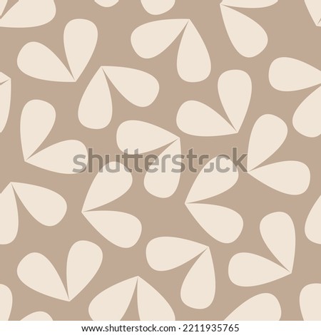 Endless abstract background with geometric shapes of beige color. Seamless Repeat Pattern. Monochrome vector pattern for textiles, packaging, paper, wallpaper.