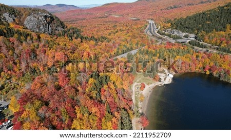 Franconia Notch State Park on Columbus Day Weekend Royalty-Free Stock Photo #2211952709