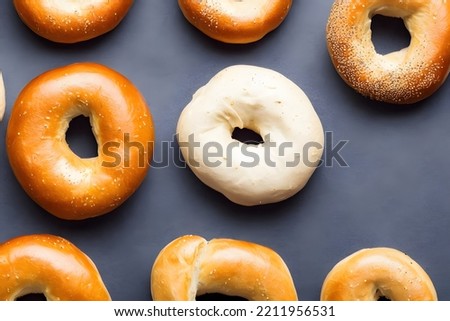 picture of tasty bagels, baked food item, a fast food for breakfast