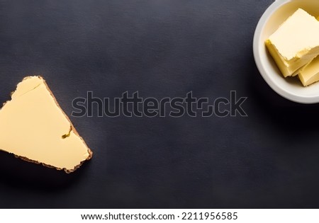 a picture of butter, processed milk, juicy and fatty, animal derived food