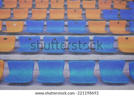vintage seat rows in stadium paper picture