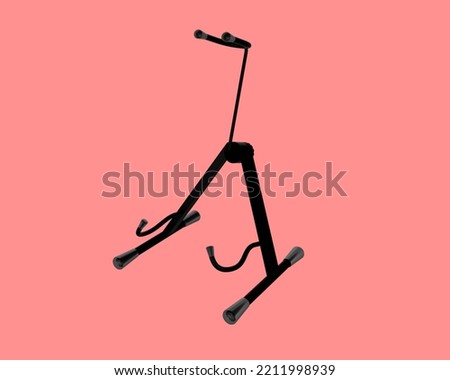 3D rendering guitar stand, music icon